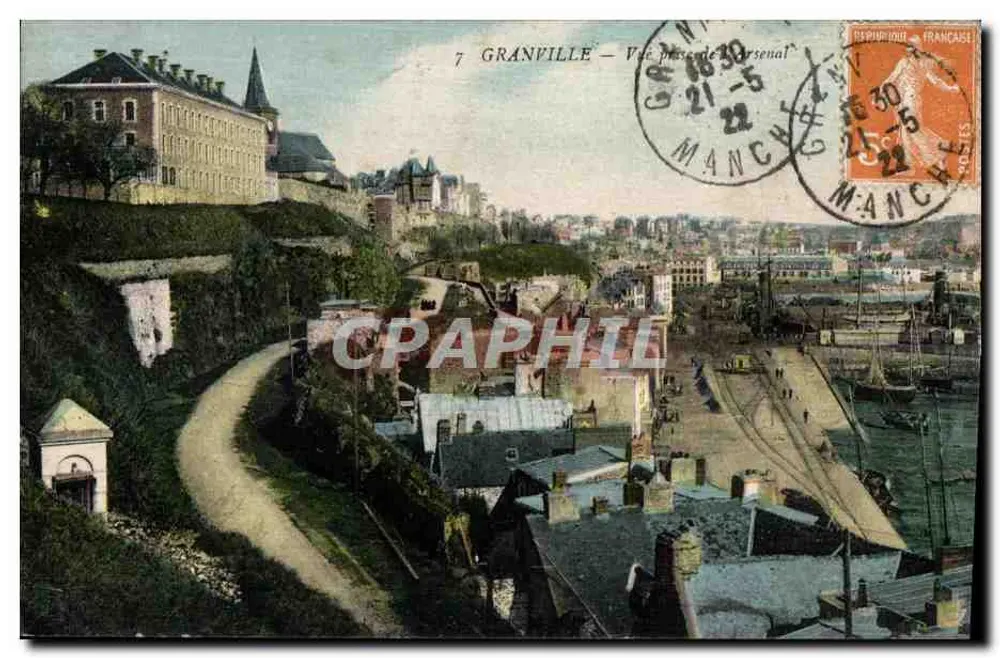 Granville — Ansicht vom Arsenal — unbekannter Verlag, Seriennummer 7 - Vorderseite