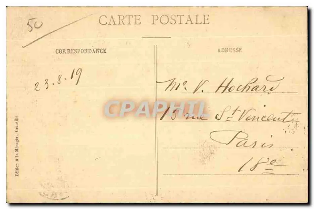 Granville - Allgemeiner Blick von der Huguette — Edition A la Ménagers, Granville, n°1 - Rückseite