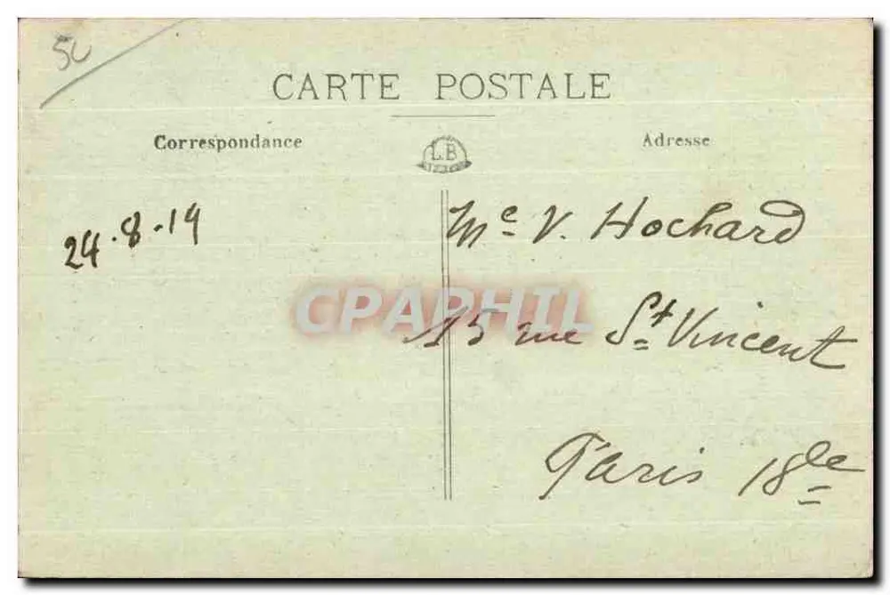 Granville — Das Normandy-Hotel und das Casino — J. Puel, phot. n°296 - Rückseite