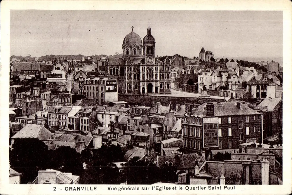 Granville — Allgemeiner Blick auf die Kirche und das Viertel Saint Paul — Edition 'La Cigogne', Paris - Vorderseite
