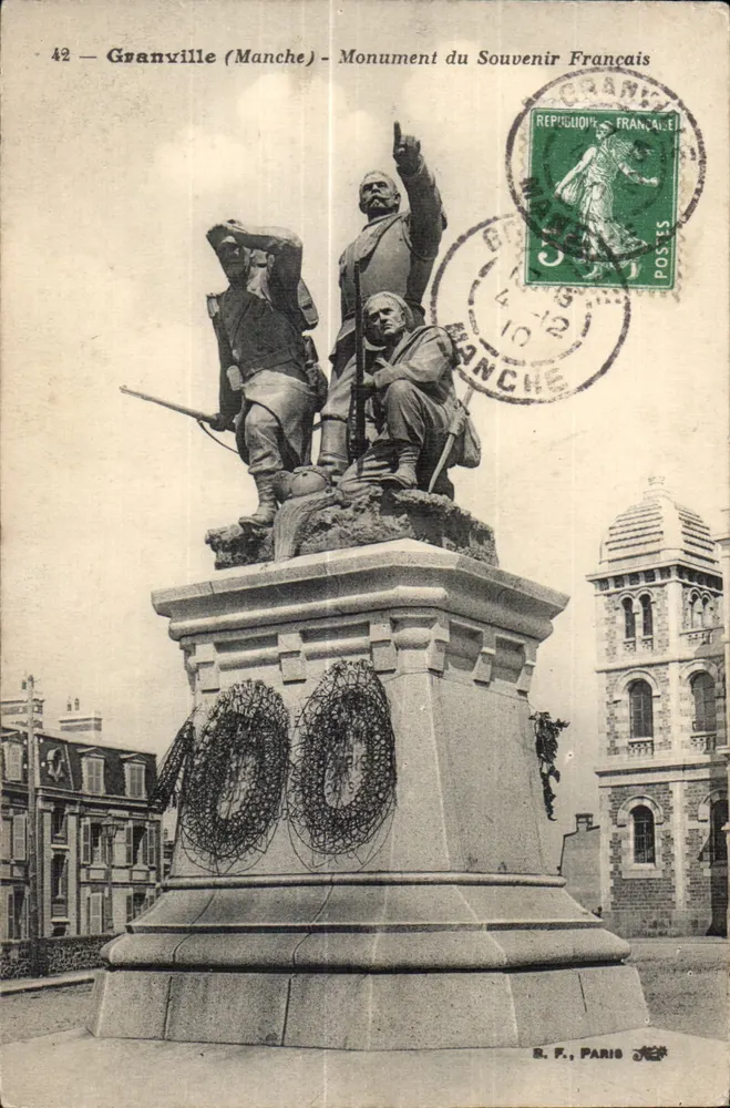 Granville (Manche) - Französischer Gedenkstein — R.F. Paris Nr. 42 - Vorderseite