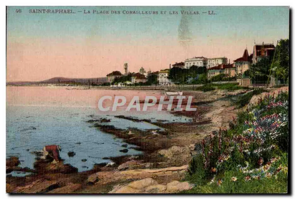 Saint-Raphaël — Ansicht der Corailleurs-Bucht und der Villen — LL. — n°46 - Vorderseite