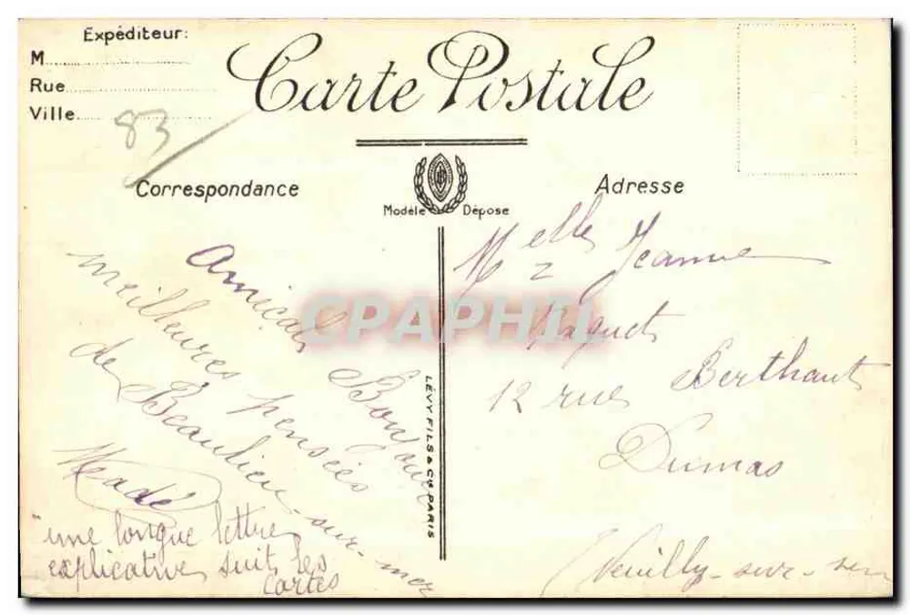 Saint-Raphaël — Ansicht der Corailleurs-Bucht und der Villen — LL. — n°46 - Rückseite