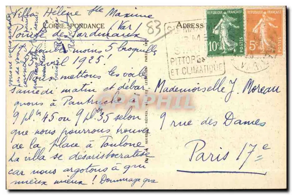 Sainte-Maxime — Küste und Pointe des Sardinaux — LL - Rückseite