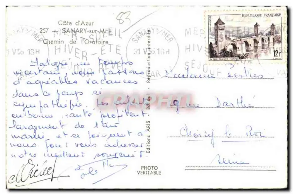 Weg der Orafoire — Sanary-sur-Mer — Editions ARIS - Rückseite