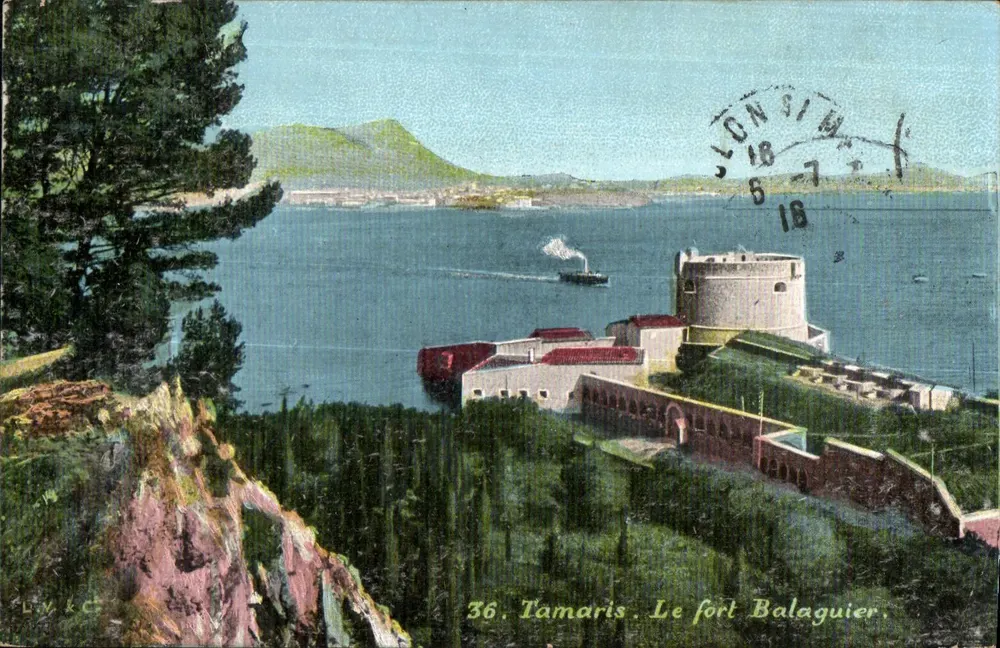 Tamaris. O forte Balaguier — vista panorâmica — editor LVKC, n° 36 - Frente