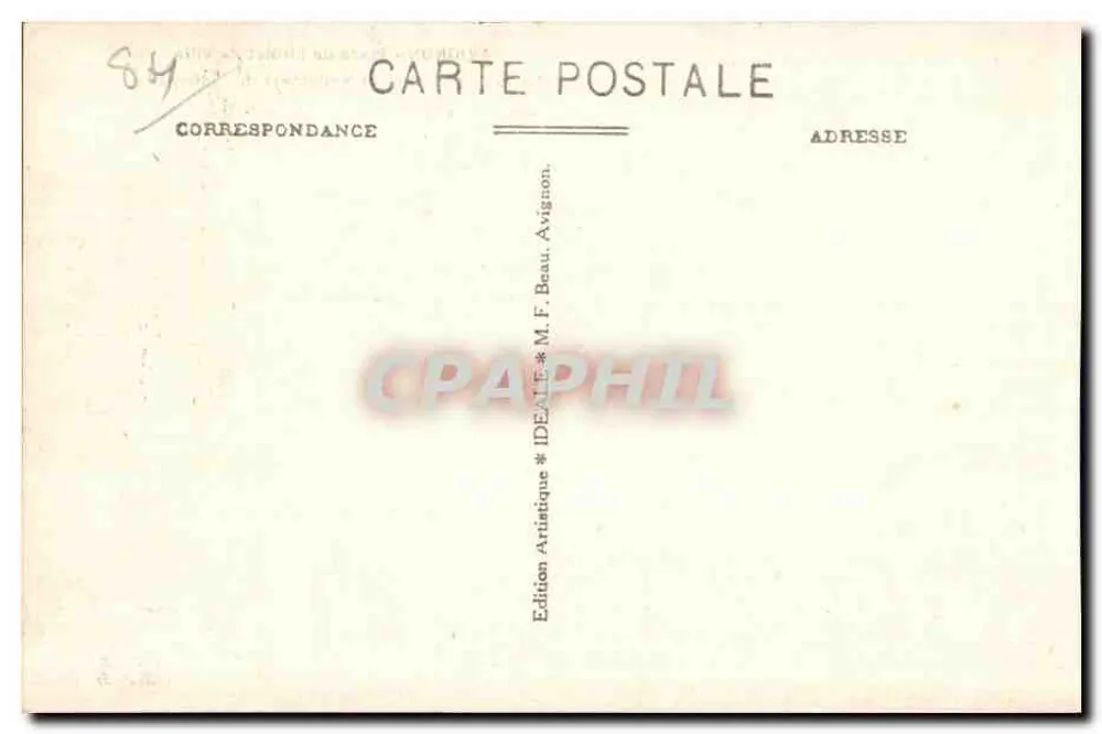 Avignon - Place de l'Hôtel de Ville — Das Rathaus, Das Theater und Denkmal des Centenaires — Edition IDEAL F. Beau - Rückseite