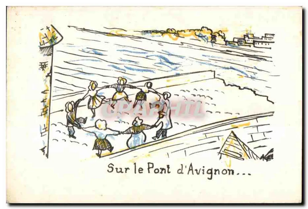 Sobre o Ponte de Avignon — cena de dança — editor impreciso - Frente