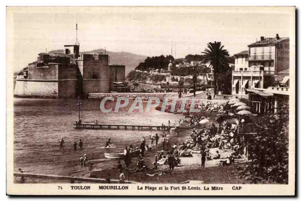 Toulon Mourillon — Die Bucht und das Fort St-Louis. La Mitre — CAP - Vorderseite