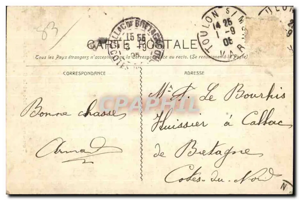 Toulon - Das Rathaus und der Genius Me — Edit. Gho - Rückseite