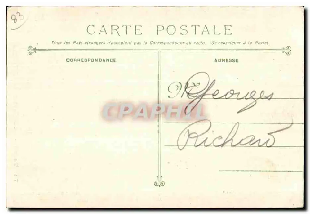 Toulon - Monument da Federação — editor M. Martin, n°72 - Verso