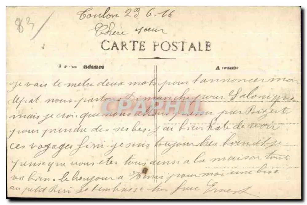 Toulon — La Poste (éditeur : 101 TOULON / La Poste) - Verso