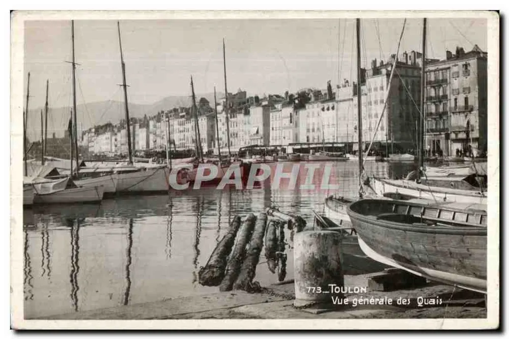 Toulon — Allgemeiner Blick auf die Kais — Edition Léon Barra in Toulon, n° 773 - Vorderseite
