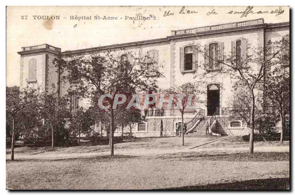 Toulon - Krankenhaus St. Anne - Pavillon 2 — Ein Ort des Leidens - Vorderseite