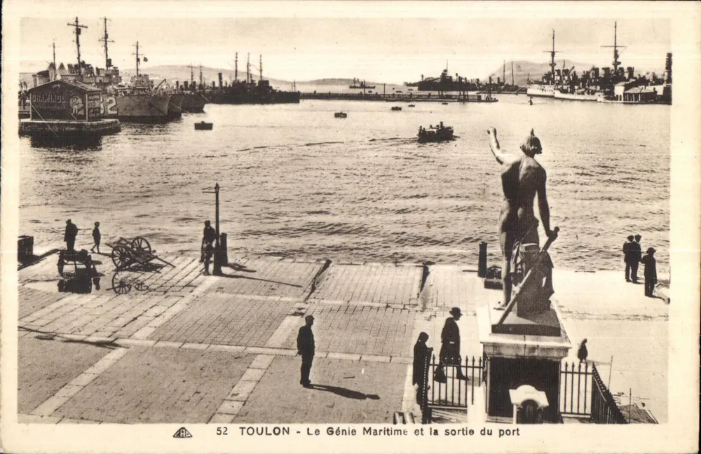 Toulon - Der Marinegenie und der Hafen Ausgang — Verleger H.A. n°52 - Vorderseite
