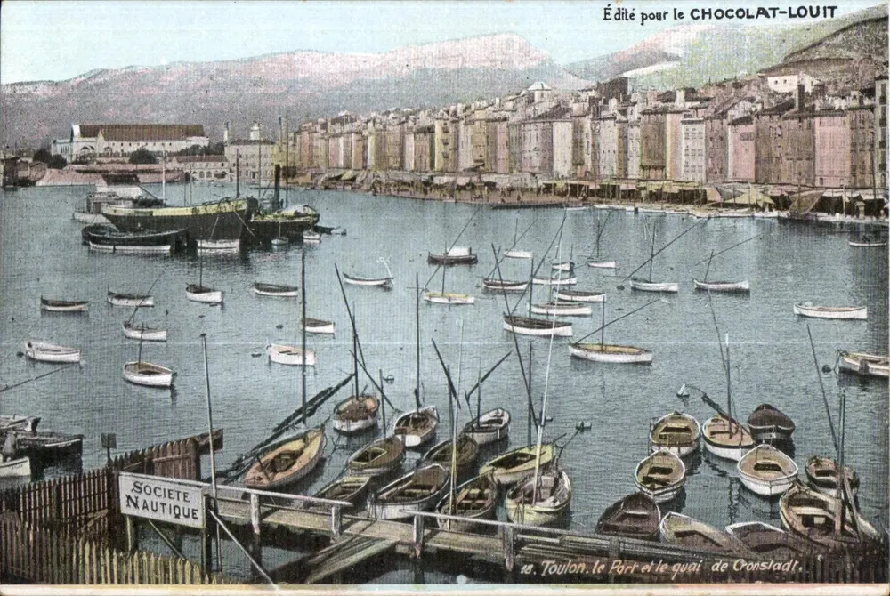Toulon, der Hafen und der Cronstadt-Kai — Für CHOCOLAT-LOUIT herausgegeben, Nr. 18 - Vorderseite