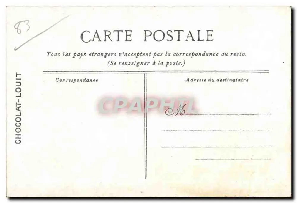 Toulon, der Hafen und der Cronstadt-Kai — Für CHOCOLAT-LOUIT herausgegeben, Nr. 18 - Rückseite