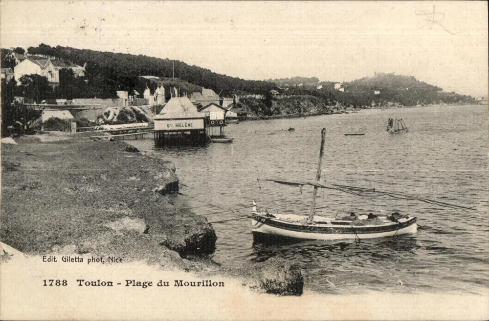 Praia do Mourillon — Toulon — Edit. Giletta fot. Nice, n° 1788 - Frente
