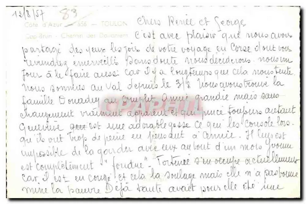 Cap Brun - Dauvanières Weg — Ansicht des Orne-Tals — Verlag Avia - Rückseite
