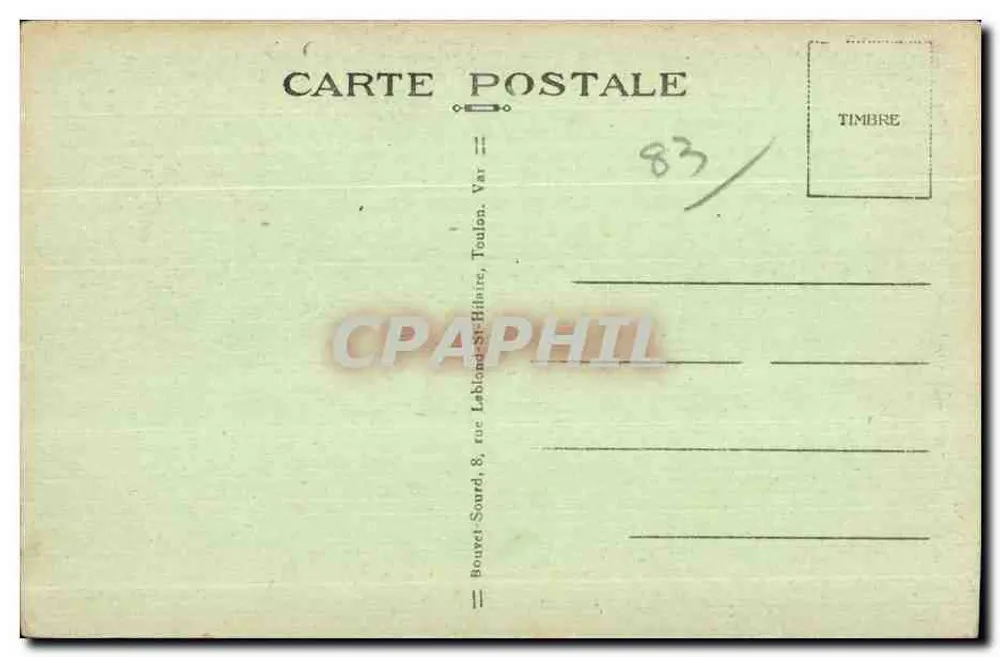 Toulon-sur-Mer — Der Hafen — Die Flotte — Verlag B.S. - Rückseite