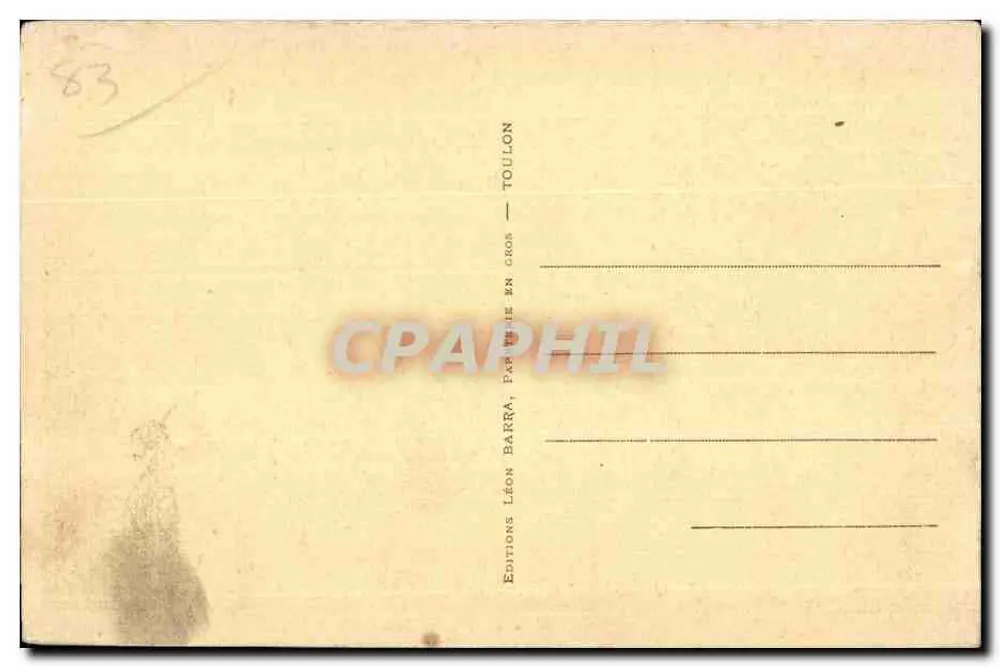 Toulon - O Teatro Municipal — Editor Léon Barra, n° 610 - Verso