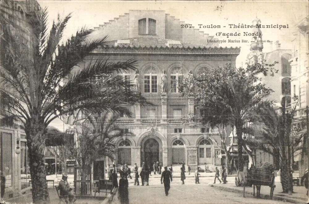 Toulon - Städtisches Theater (Nordfassade) — Phototypie Marius Bar — Nr. 207 - Vorderseite