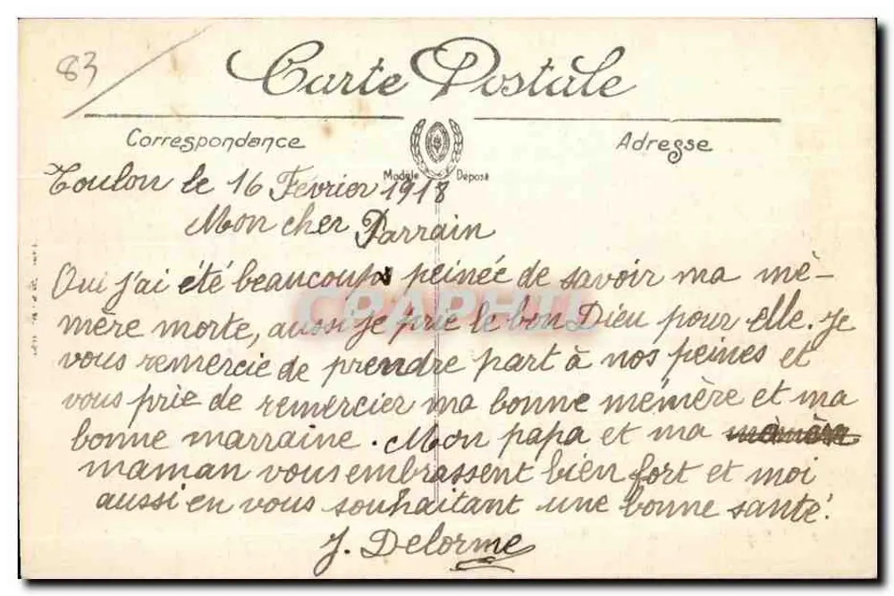 Toulon — Ansicht der Bucht — Selecta, n°80 - Rückseite