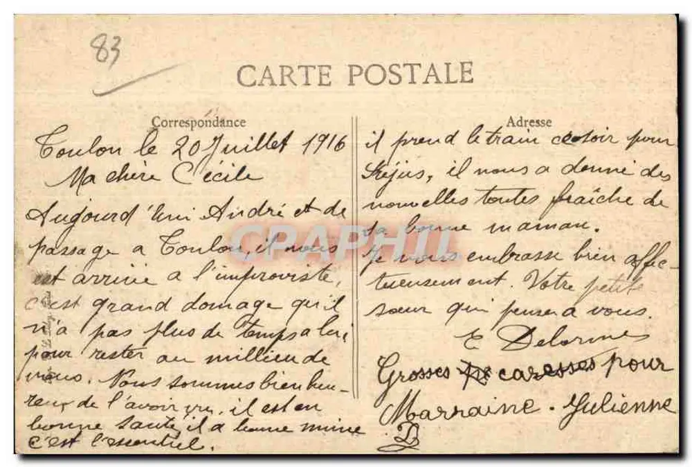Toulon — Vista Geral — Editor E.P.D. n°336 - Verso