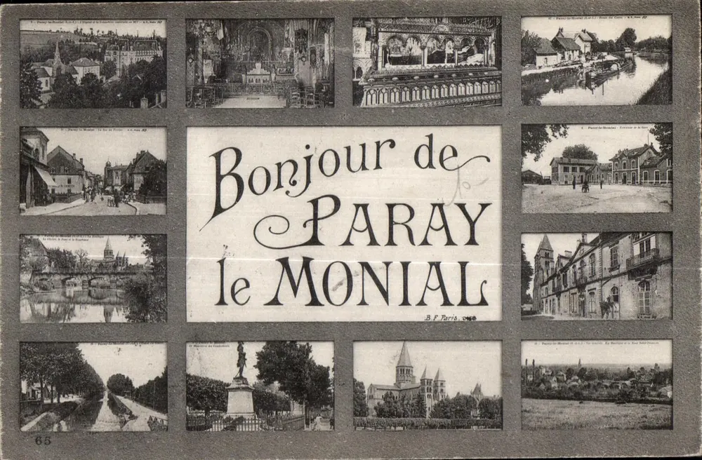 Paray-le-Monial — widok panoramiczny i zabytki — B.F. Paris, n°65 - Awers