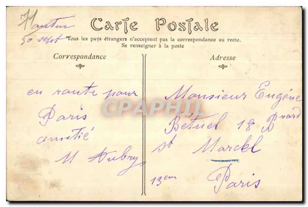 Autun — A Porta d'Arroux — L. Vermand, Rue de l'Arbalète, Autun - Verso