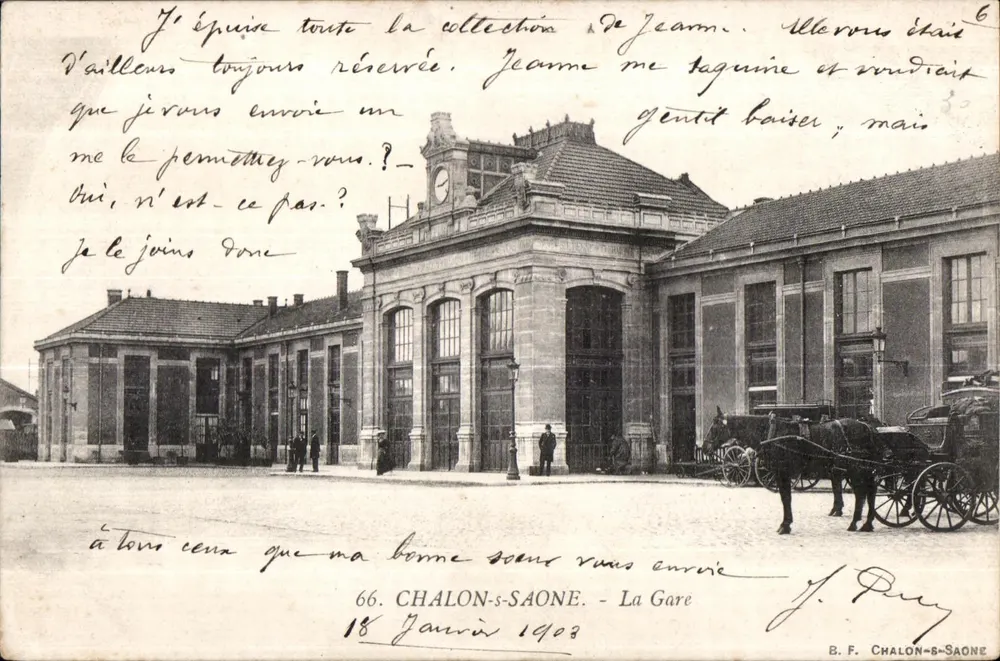 Chalon-sur-Saône — A Estação — B. F. Chalon-sur-Saône, n°66 - Frente
