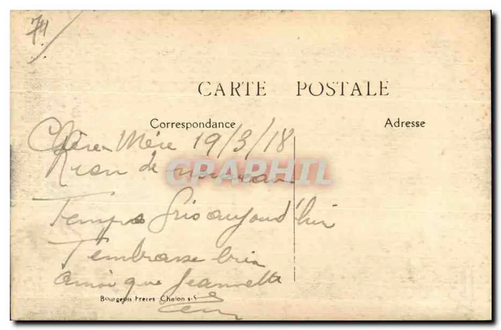 Mâcon — Lembrete de Mâcon — Leissmann-David, Editor Mâcon - Verso