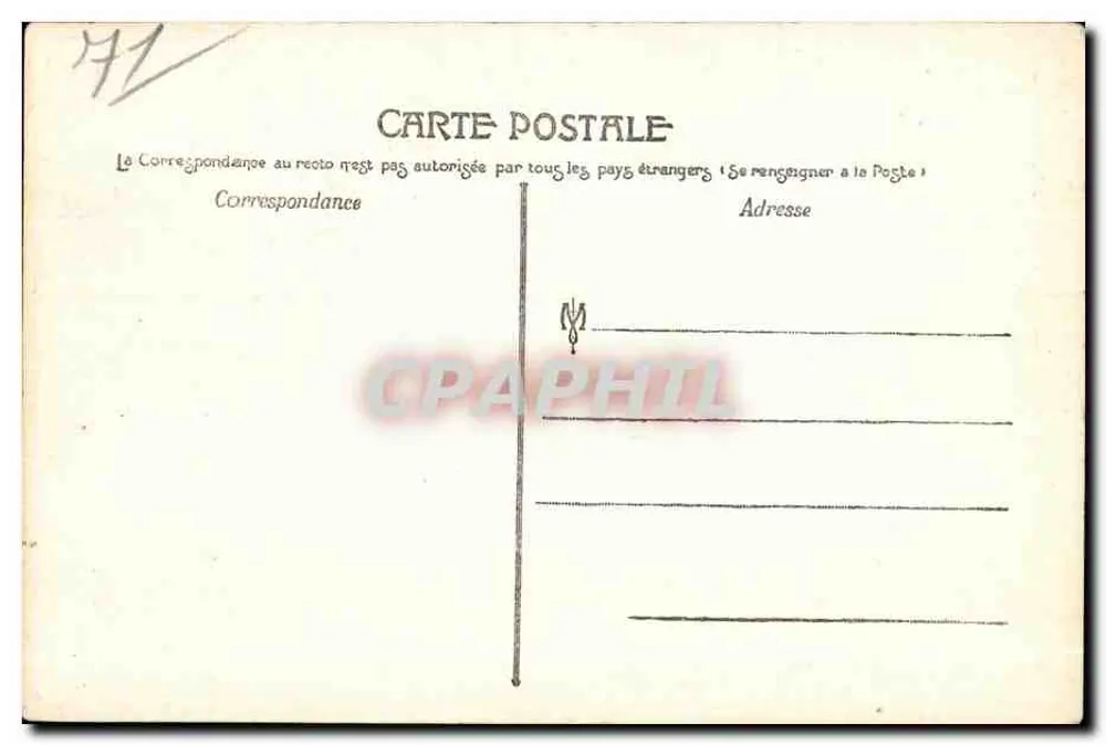 Oratorium der Schönen Kreuz — UCHON — Phototypie J. Coquugnot - Autun - Rückseite