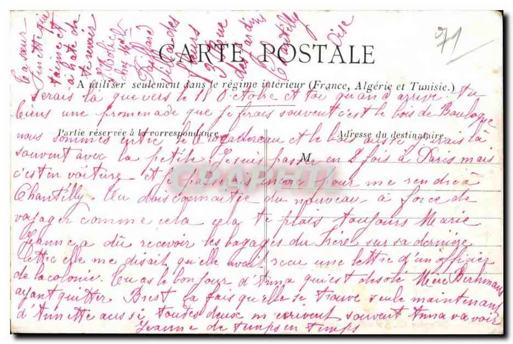Autun — Escola de Cavalaria — G. Lasalle, n°102 - Verso