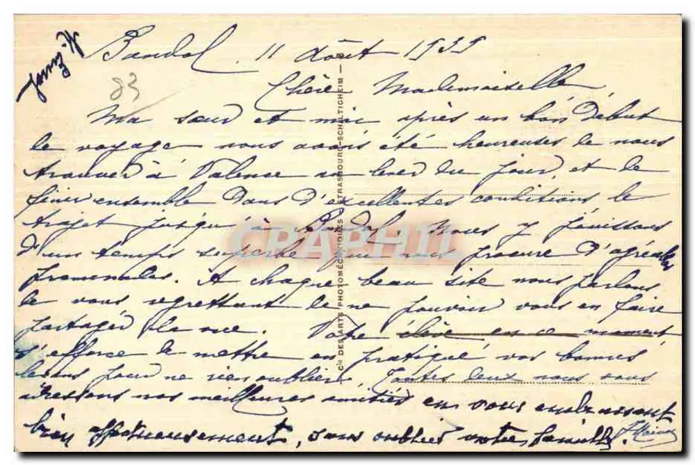 Bandol-sur-Mer — Das Grand Hotel und der Strand — Verlag A.P.B. n°17 - Rückseite