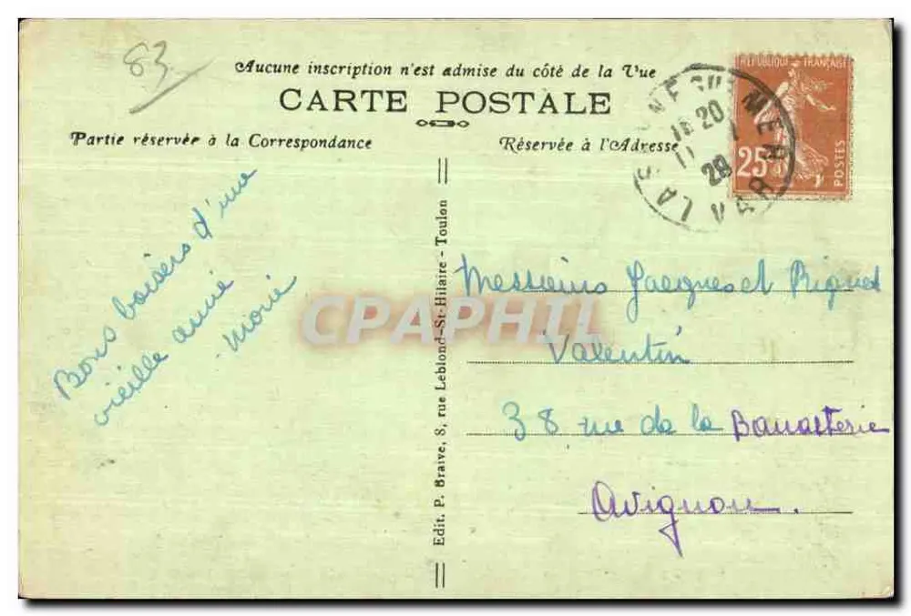 LA SEYNE-sur-MER — Vista geral — Cité dos Pápagos, Centro de Turismo - Verso