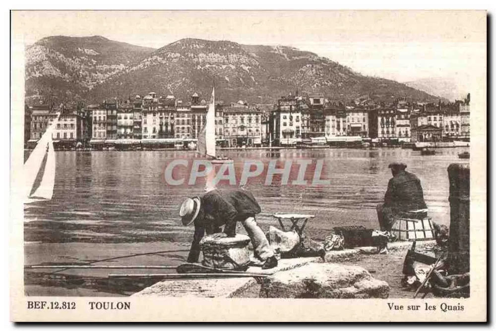 Toulon — Ansicht der Kais — B.E.F. 12.812 - Vorderseite