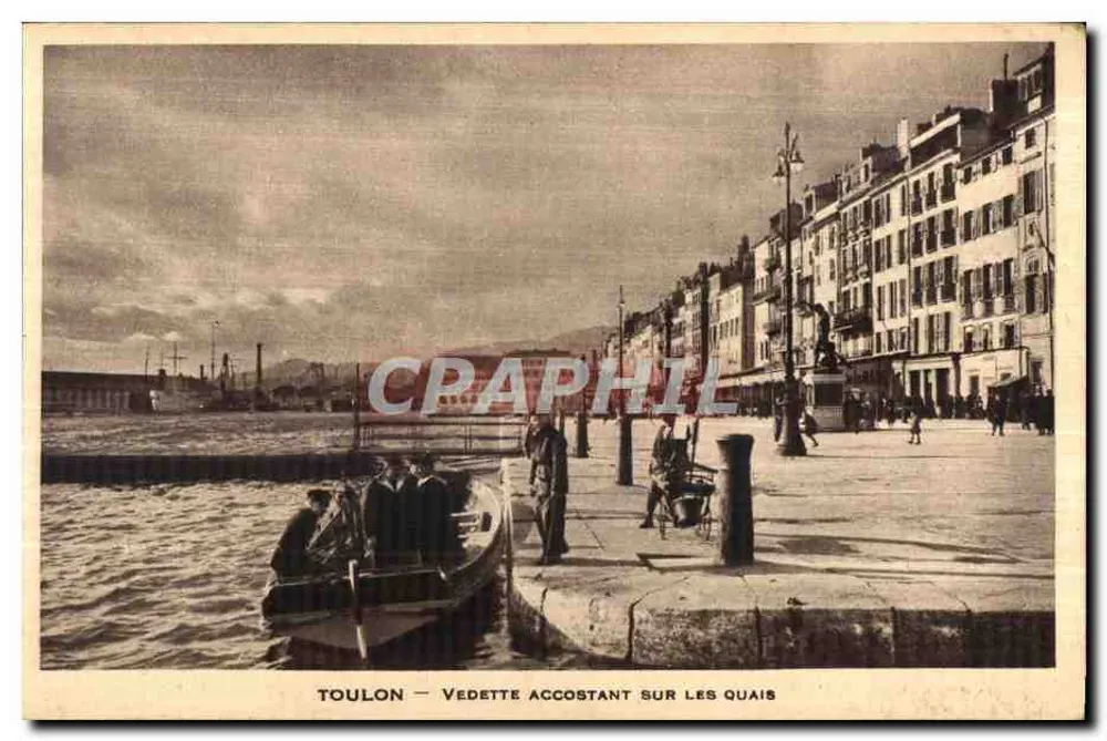 Toulon — Schnellboot, das am Kai anlegt - Vorderseite