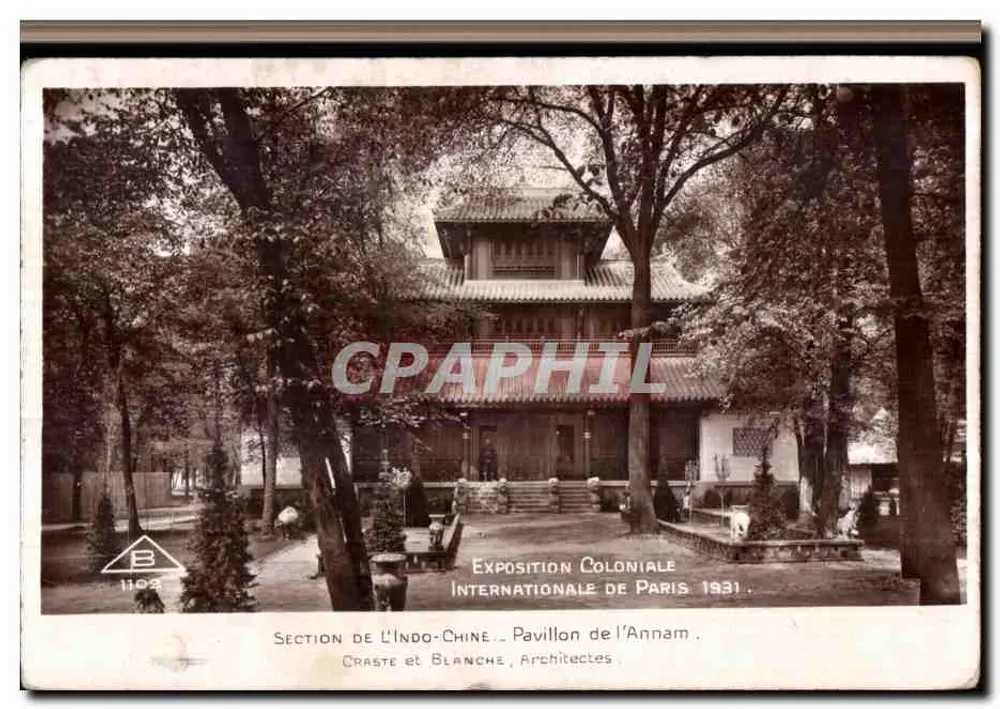 Pavillon von Annam — Internationale Kolonialausstellung Paris 1931 — Craste und Blanche, Architekten - Vorderseite