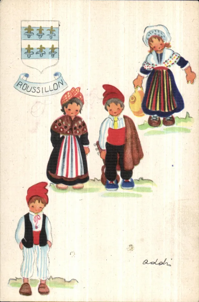 Roussillon — trajes tradicionais — Adolphi - Frente