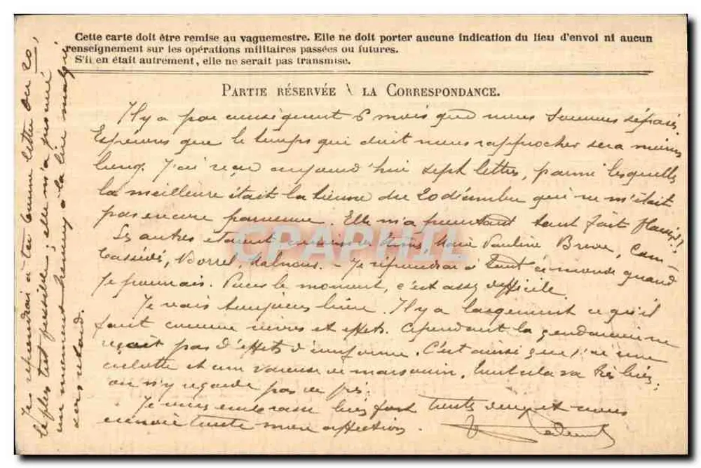 Correspondência das Forças da República — Carta em franquia — Stern & Co - Verso