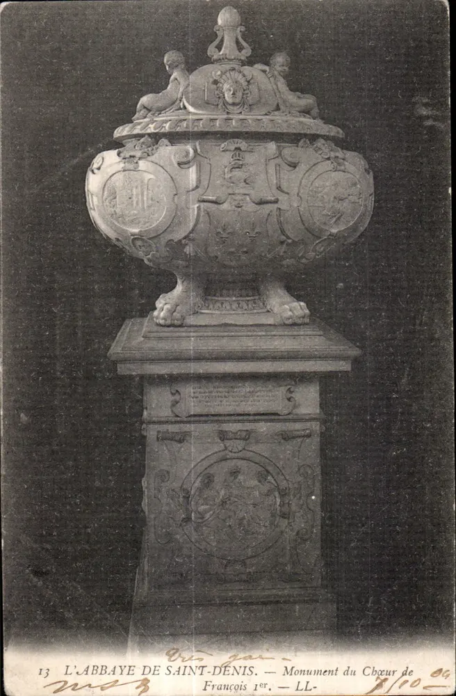 Abtei Saint-Denis — Denkmal für das Herz von Franz I. — LL- - Vorderseite