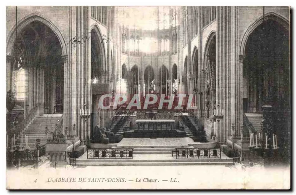 A ABBEY DE SAINT-DENIS — O Coro — LL. - Frente