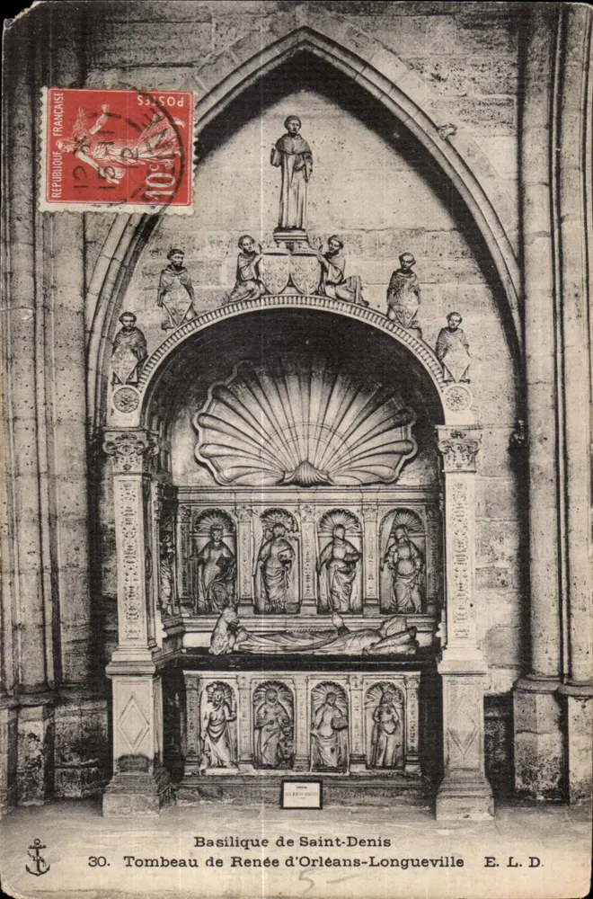 Basilika von Saint-Denis — Grabmal von Renée d'Orléans-Longueville — E. L. D. - Vorderseite
