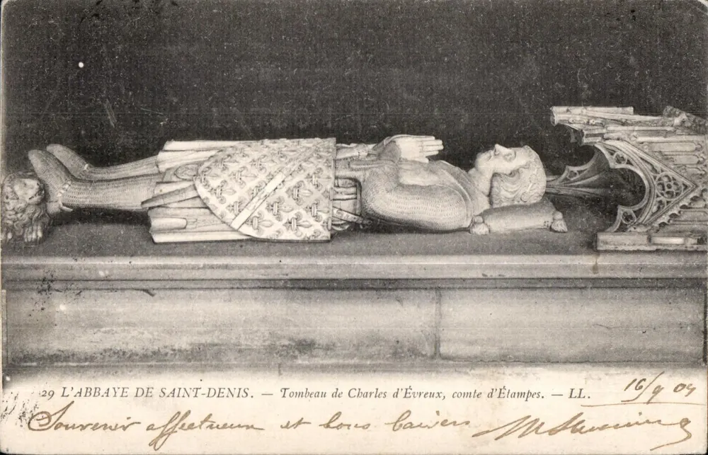 Das Kloster Saint-Denis — Grabmal von Charles d'Évreux, Graf von Étampes — LL. — 16/9/03 - Vorderseite