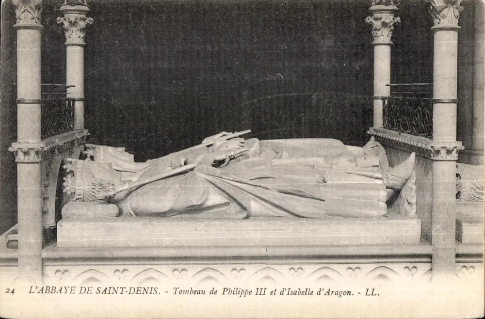 DIE ABBAYE VON SAINT-DENIS — Grabmal von Philippe III und Isabelle d'Aragon — LL. n°24 - Vorderseite