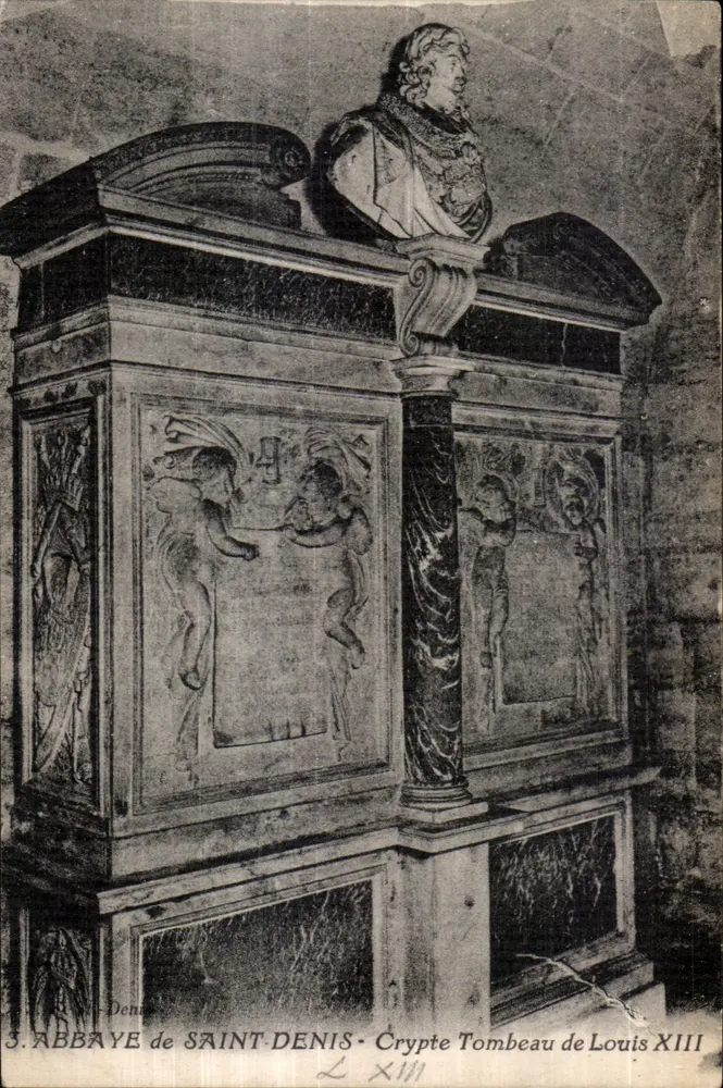 Abtei Saint-Denis — Krypta, Grabmal von Ludwig XIII — Verlag J. Dennu, Nr. L XIII - Vorderseite
