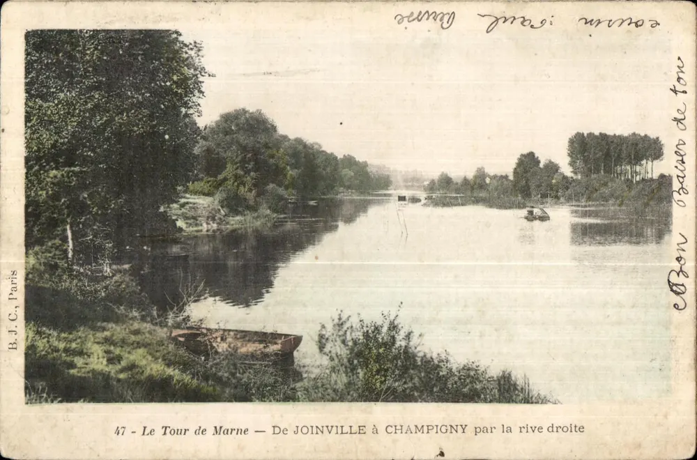 Der Marne-Tour — Von JOINVILLE nach CHAMPIGNY entlang der rechten Seite — B.J.C. Paris, n°47 - Vorderseite