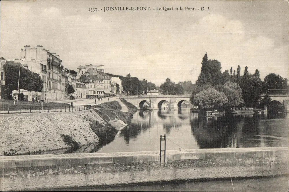 Joinville-le-Pont — Der Kai und die Brücke — G.I. n°1537 - Vorderseite