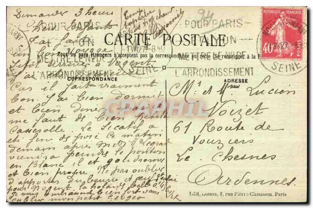 Nogent-sur-Marne — Die Insel der Schönheit am Hafen von Nogent — C. M. n°46 - Rückseite